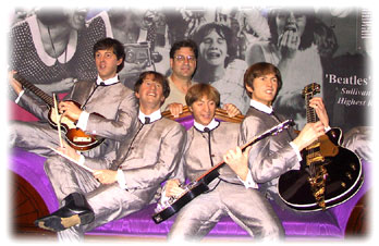 Stan with the Beatles at Madam Touseau's Wax Museum in New York.