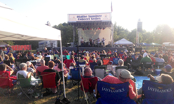 Last Chance Flight at the 2014 Olathe Summer Concert Series opening for Liverpool Beatles Tribute Band